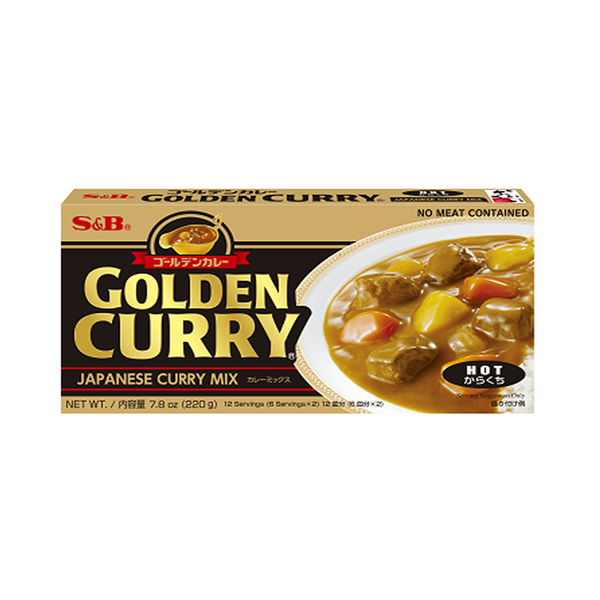 S&B Golden Curry Japanese Curry Mix - Hot (220g)