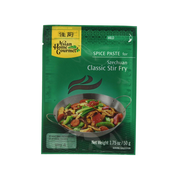 Asian Home Gourmet Szechuan Classic Stir Fry Spice Paste (50g)