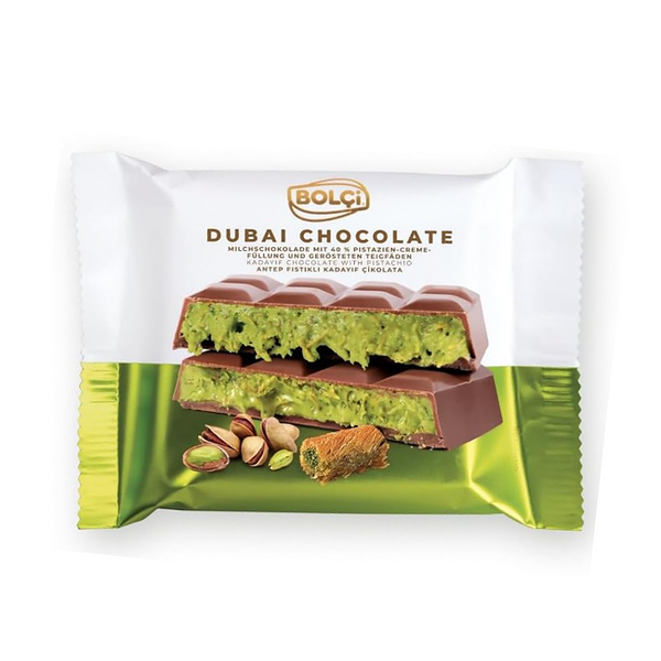 Bolci Dubai Chocolate with Pistachio Kadayif Filled Milk Chocolate (100g)