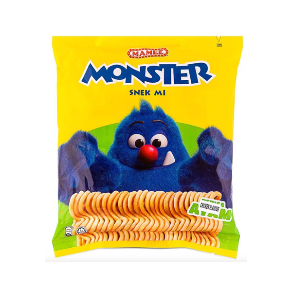 Mamee Monster Noodle Snack Original Chicken Flavour (25g x 8 Packs)
