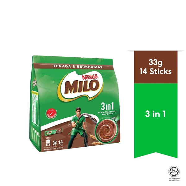 Nestle Milo 3 in 1 Chocolate Fuze (16 Sachets x 33g)