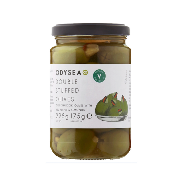 Odysea Double Stuffed Olives With Peppers & Almonds (295g)