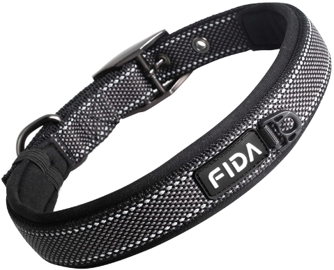 FIDA DOG COLLAR PADDED, NEOPRENE, X-LARGE SIZE