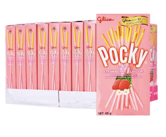 Pocky Strawberry Flavour (10 Packs x 45g)