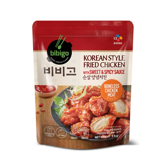 Bibigo Korean Style Chicken with Sweet & Spicy Sauce (1kg)