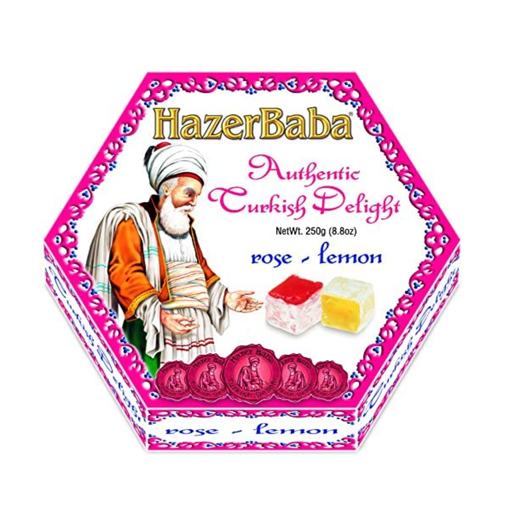 Hazer Baba Rose & Lemon Turkish Delight Sweets (250g)