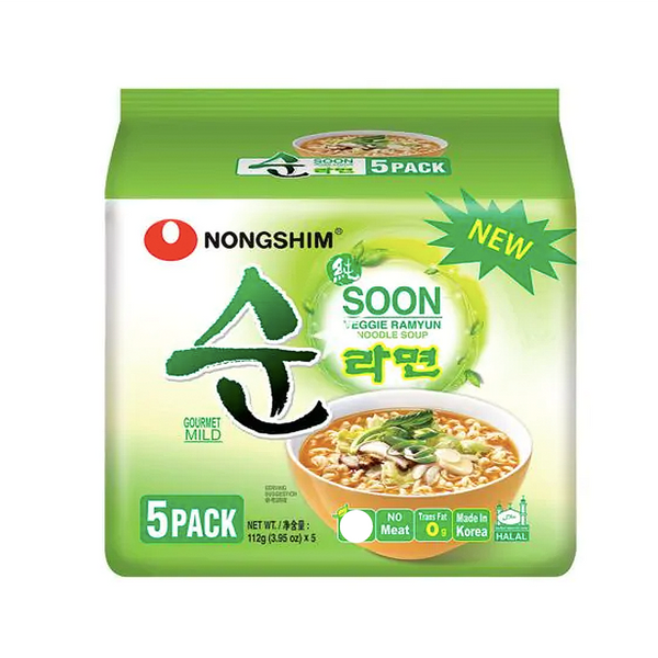 Nong Shim Veggie Ramyun (5 Packs x 112g)