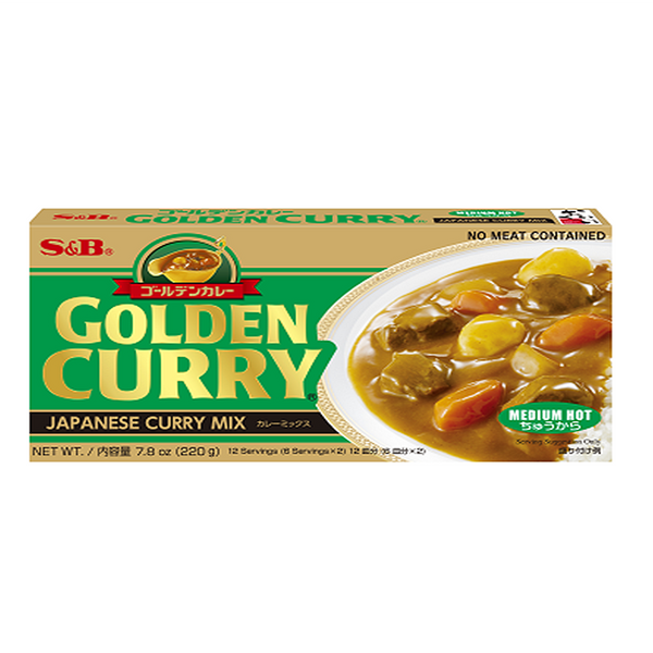 S&B Golden Curry Japanese Curry Mix - Medium Hot (220g)
